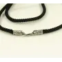 Шелковый ремешок на шею с кабаном Maxi Silver 8836 SE One Size Серебристо-черный