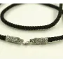 Шелковый ремешок на шею с драконом Maxi Silver 8835 SE One Size Серебристо-черный