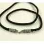 Шелковый ремешок на шею с драконом Maxi Silver 8835 SE One Size Серебристо-черный