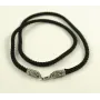 Шелковый ремешок на шею со львом Maxi Silver 8834 SE One Size Серебристо-черный