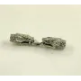 Шовковий ремінець на шию зі змією Maxi Silver 8833 SE One Size Сріблясто-чорний