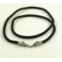 Шелковый ремешок на шею с медведем Maxi Silver 8832 SE One Size Серебристо-черный