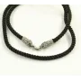 Шелковый ремешок на шею с волком Maxi Silver 8826 SE One Size Серебристо-черный