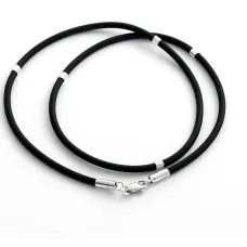 Каучуковый шнурок со вставками Maxi Silver 8605 SE 50 см Серебристый