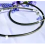 Каучуковый шнурок со вставками Maxi Silver 8605 SE 60 см Серебристый