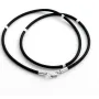 Каучуковый шнурок со вставками Maxi Silver 8605 SE 60 см Серебристый