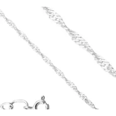 Ланцюжок плетіння сінгапур Maxi Silver 7996 SE 45 см Сріблястий