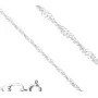 Ланцюжок плетіння сінгапур Maxi Silver 7996 SE 45 см Сріблястий