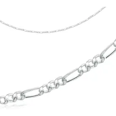 Ланцюжок фігаро Maxi Silver 7995 SE 55 см Сріблястий