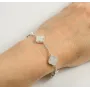 Браслет конюшина з перламутром Maxi Silver 9512 SE 18-20 см Сріблястий