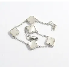 Браслет конюшина з перламутром Maxi Silver 9512 SE 18-20 см Сріблястий