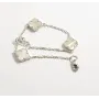Браслет клевер с перламутром Maxi Silver 9508 SE 17-20.5 см Серебристый