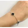 Браслет клевер с ониксом Maxi Silver 9506 SE 17-20.5 см Серебристо-черный