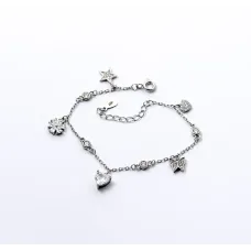 Ьраслет з підвісками Maxi Silver 9393 SE 15-18 см Сріблястий