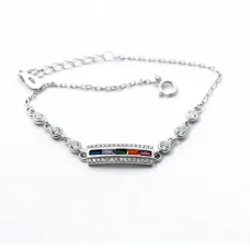 Браслет з камінням Maxi Silver 9391 SE 16-18.5 см Різнокольоровий