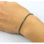 Тенісний браслет з камінням Maxi Silver 9365 SE 16-21 см Сріблясто-зелений