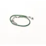 Тенісний браслет з камінням Maxi Silver 9365 SE 16-21 см Сріблясто-зелений