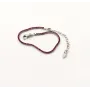 Тенісний браслет камінням Maxi Silver 9364 SE 16-21 см Сріблясто-червоний