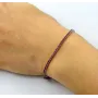 Тенісний браслет камінням Maxi Silver 9364 SE 16-21 см Сріблясто-червоний