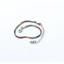 Браслет з камінням Maxi Silver 9363 SE 16-21 см Різнокольоровий