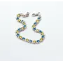Браслет с камнями Maxi Silver 9255 SE 16-18 см Сине-желтый