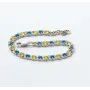 Браслет с камнями Maxi Silver 9255 SE 16-18 см Сине-желтый