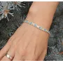 Браслет с камнями Maxi Silver 9255 SE 16-18 см Сине-желтый