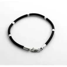 Браслет Maxi Silver 8926 SE 17.5 см Сріблясто-чорний