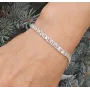 Браслет на руку с камнями Maxi Silver 8028 SE 19.5 см Серебристый