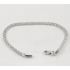 Браслет арабський бісмарк з камінням Maxi Silver 8017 SE 19 см Сріблястий