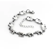 Браслет слоники Maxi Silver 3747 SE 17-20 см Сріблястий