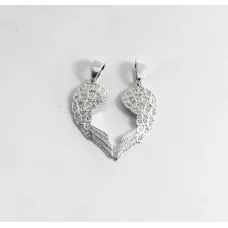 Парні кулони крила Maxi Silver 9565 3.2 см Сріблястий