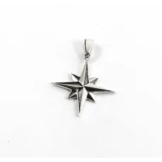 Кулон троянда вітрів Maxi Silver 9561 3.2 см Сріблястий