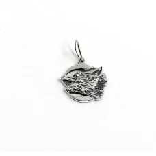 Підвіска вовк Maxi Silver 4963 1.8 см Сріблястий