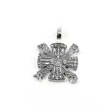 Підвіска слов'янський оберіг Крес Maxi Silver 9578 3.4 см Сріблястий