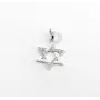 Кулон зірка Давида з фіанітами Maxi Silver 9574 2.2 см Сріблястий