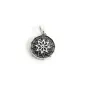 Підвіска слов'янський оберіг алатир у сонячному колі Maxi Silver 9573 2.1 см Сріблястий