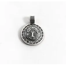 Підвіска оберіг Дерево життя та Макоша Maxi Silver 9563 2.8 см Сріблястий