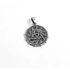 Підвіска оберег Триглав двосторонній Maxi Silver 9553 2.8 см Сріблястий