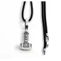 Кулон молот Тора з оберегом коловрат Maxi Silver 9549 1.8х3 см Сріблястий