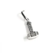 Кулон молот Тора з оберегом коловрат Maxi Silver 9549 1.8х3 см Сріблястий