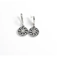 Серьги Ладинец Колядник Maxi Silver 9545 1.5х3 см Серебристый