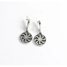 Серьги коловрат Maxi Silver 9544 1.5х3 см Серебристый