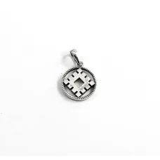 Підвіска оберіг реп'ях щастя Maxi Silver 9527 1.5 см Сріблястий