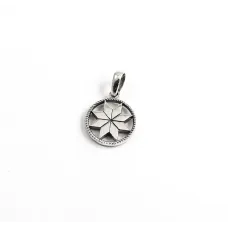 Кулон оберіг алатир Maxi Silver 9523 1.5 см Сріблястий