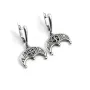 Серьги лунница с оберегом Одолень Maxi Silver 9491 1.3х1.9 см Серебристый