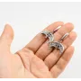 Серьги лунница с оберегом Одолень Maxi Silver 9491 1.3х1.9 см Серебристый