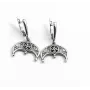 Серьги лунница с оберегом Одолень Maxi Silver 9491 1.3х1.9 см Серебристый