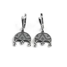 Серьги оберег лунница Maxi Silver 9490 1.6х1.9 см Серебристый