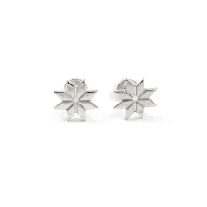 Пусети оберіг алатир Maxi Silver 9463 0.9 см Сріблястий